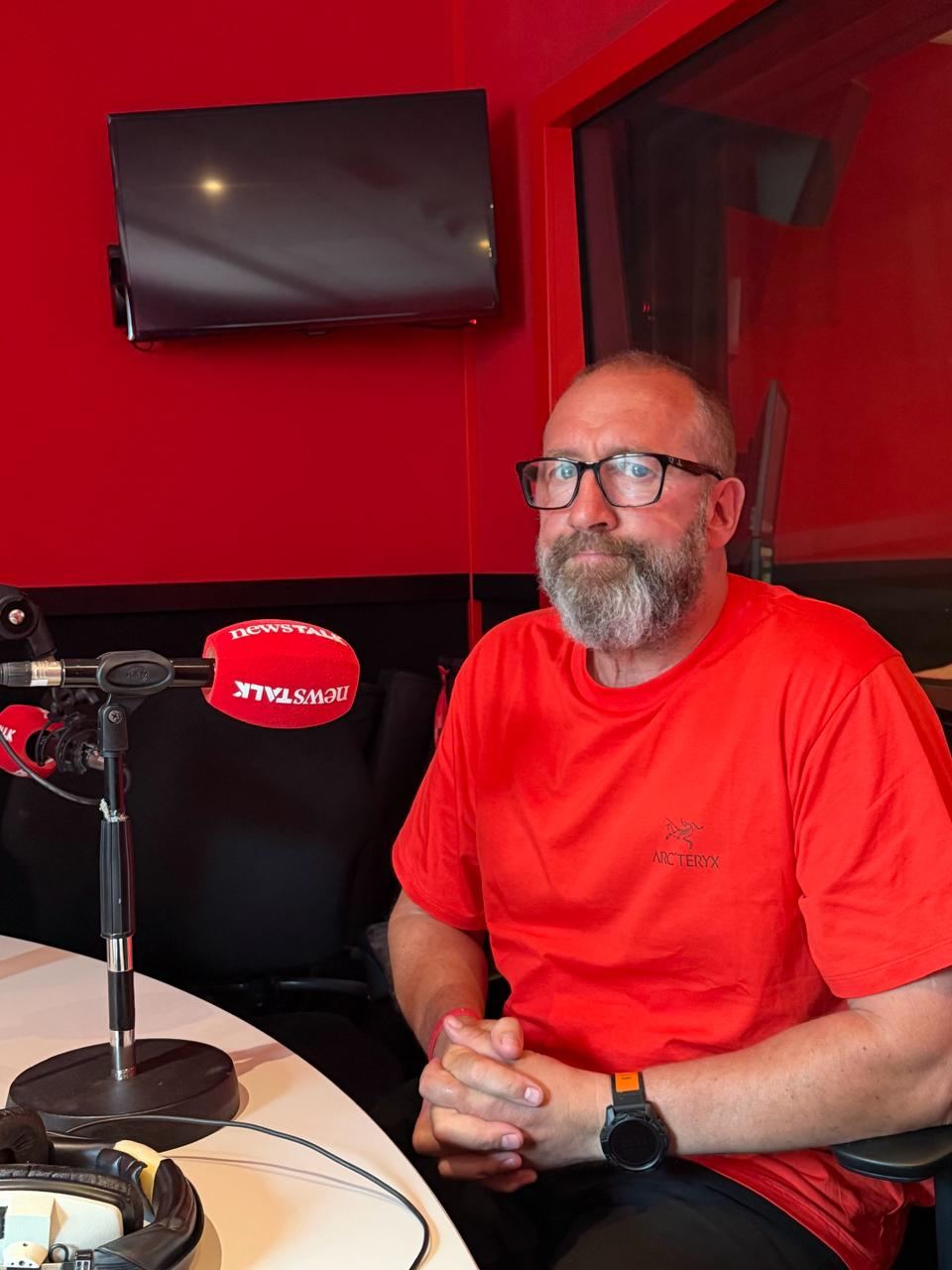 John in the Newstalk studio
